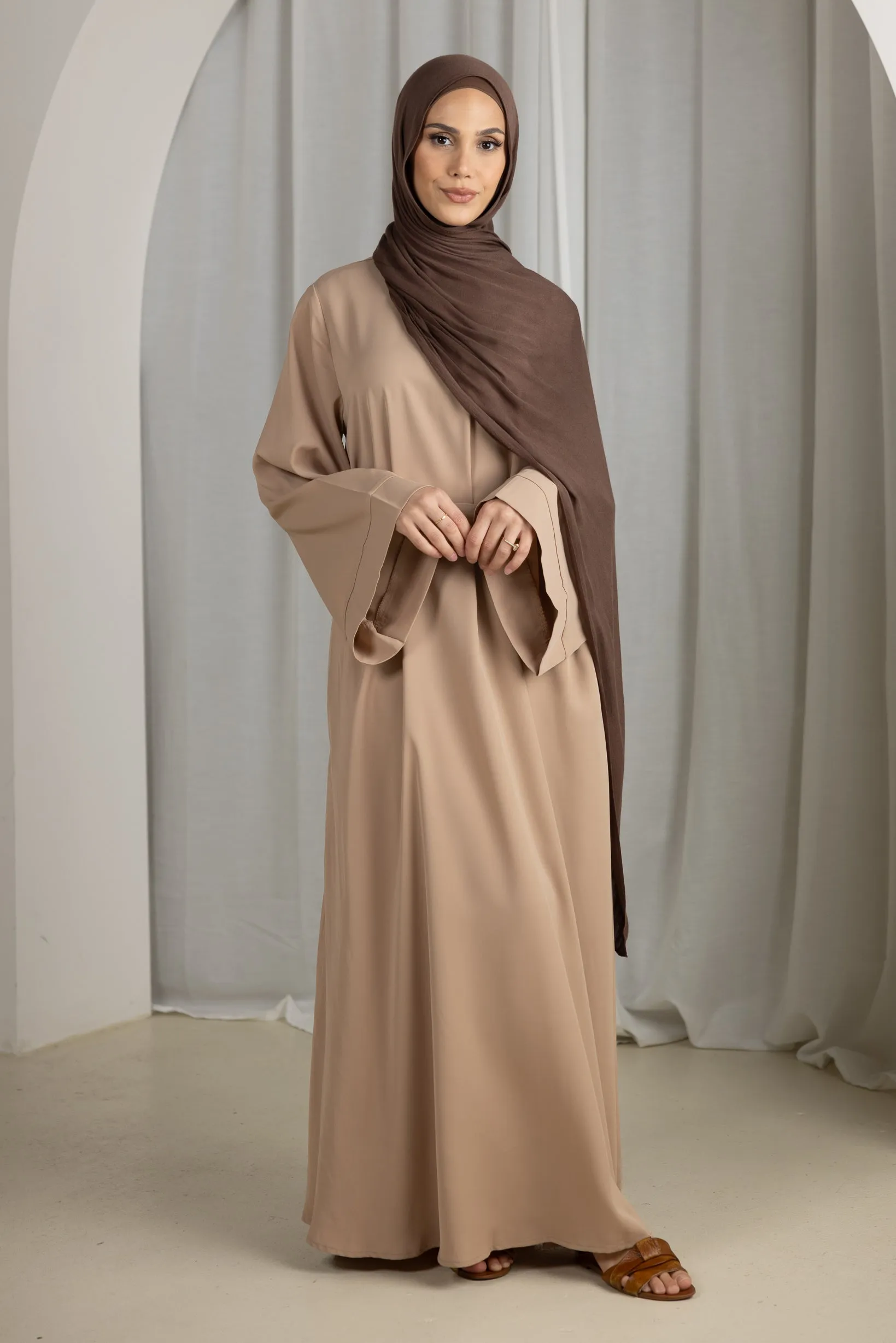 Open Sleeve Abaya - Shades of Nude