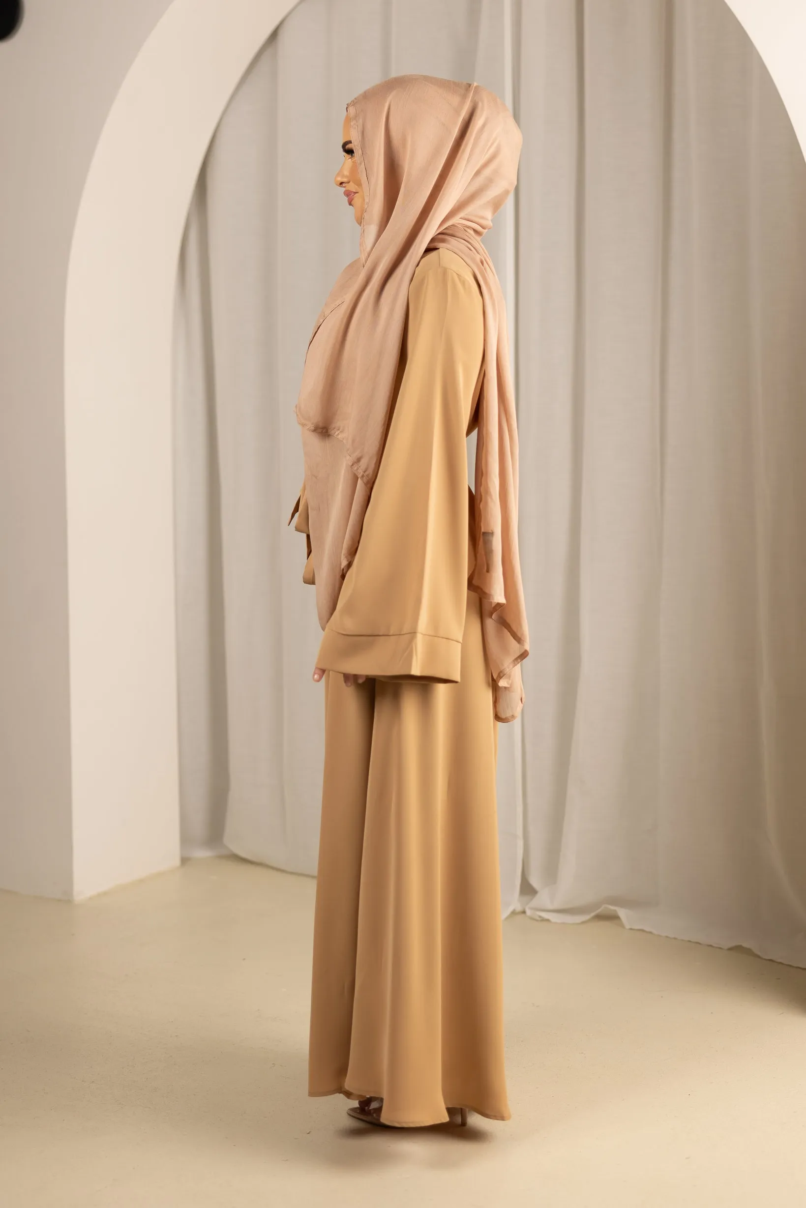 Open Sleeve Abaya - Shades of Nude