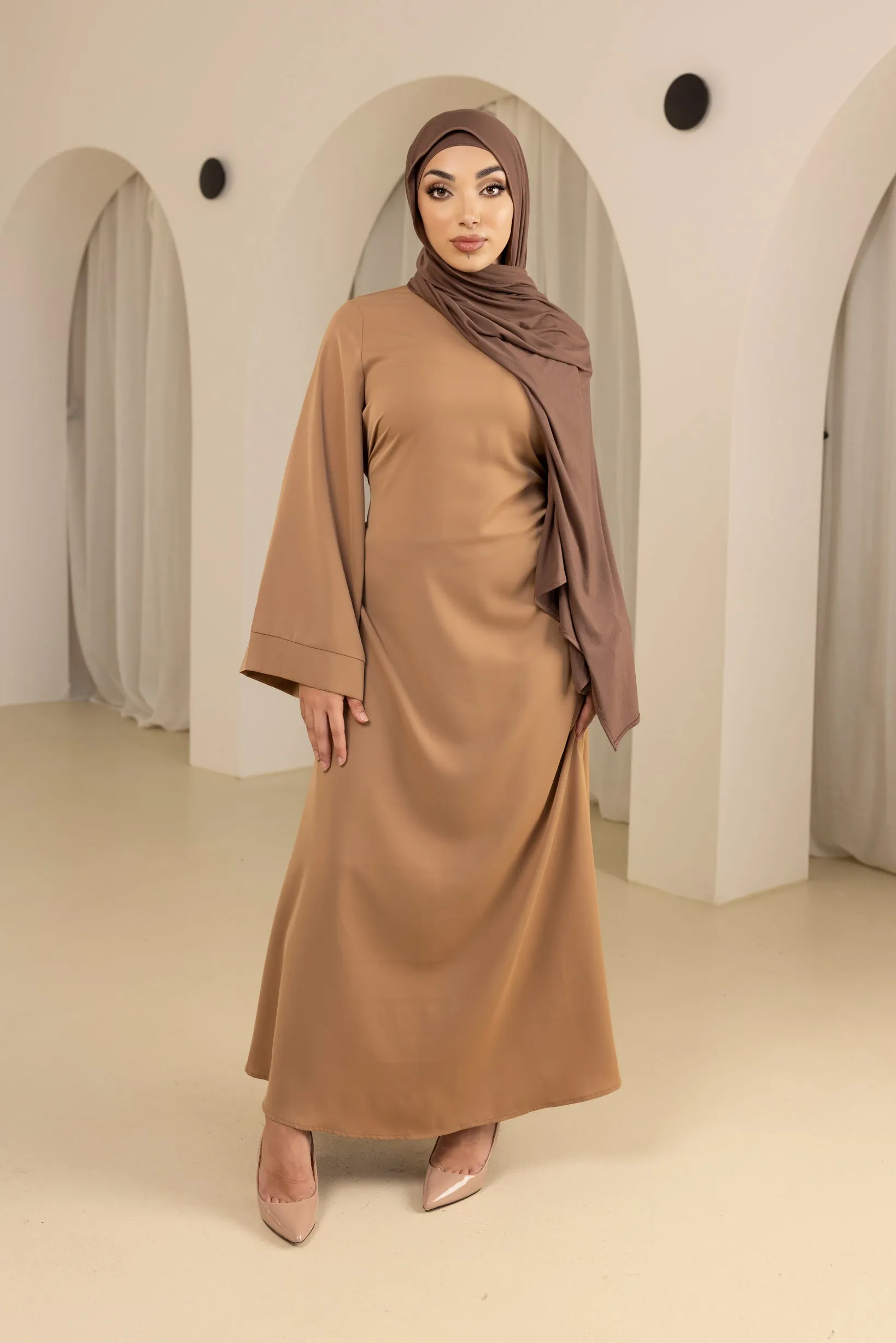 Open Sleeve Abaya - Shades of Nude