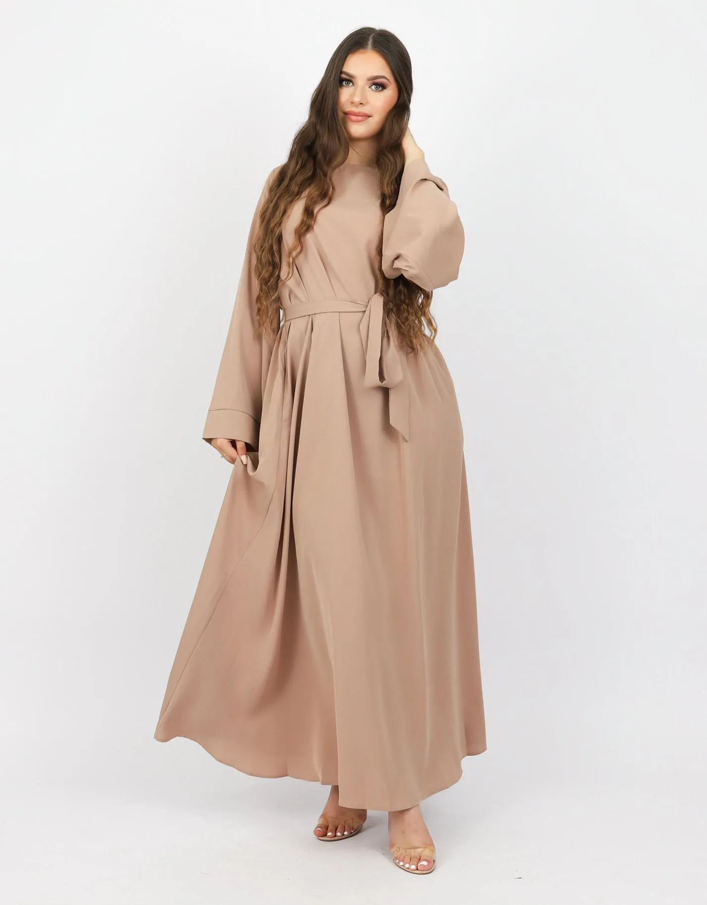 Open Sleeve Abaya - Shades of Nude