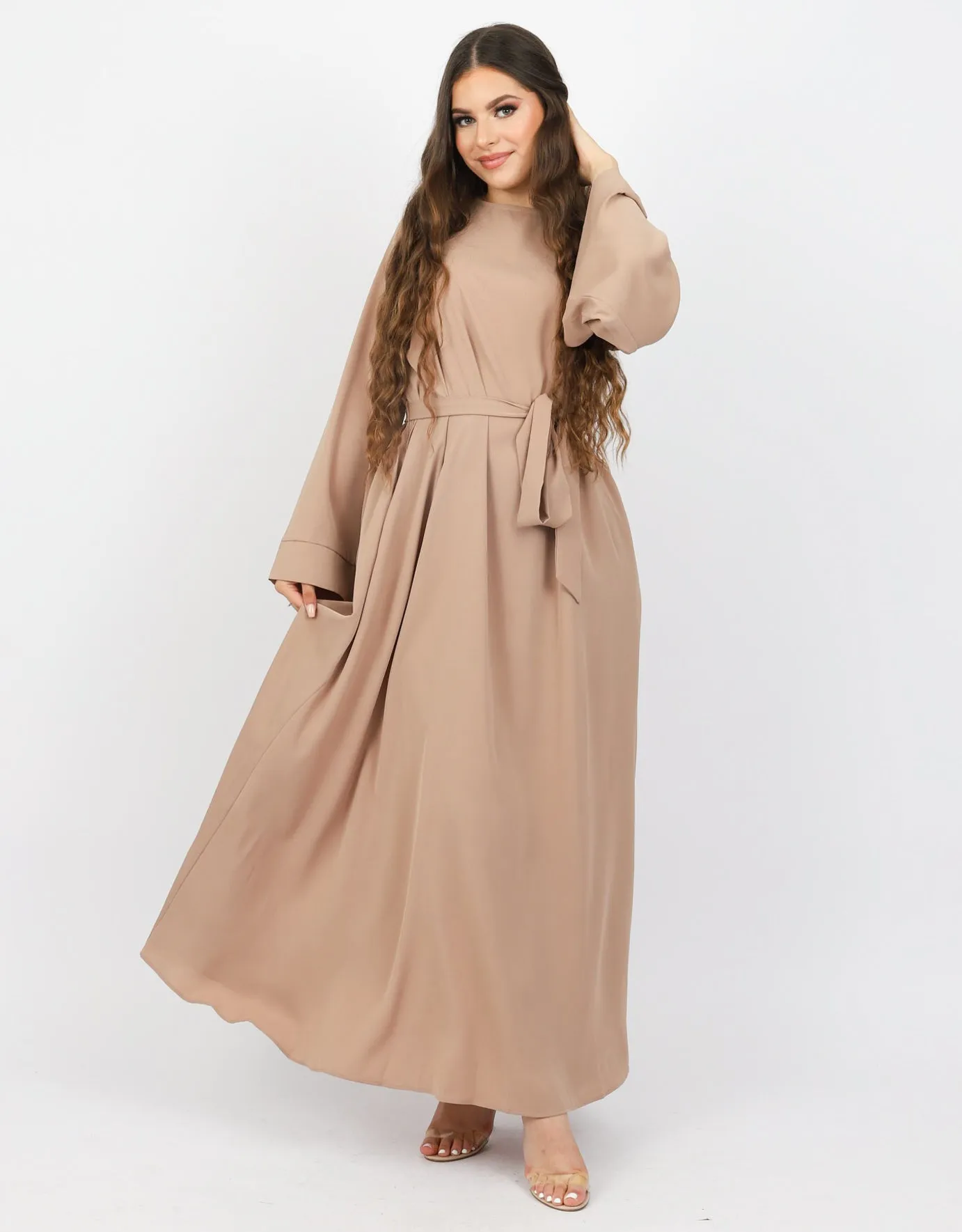 Open Sleeve Abaya - Shades of Nude