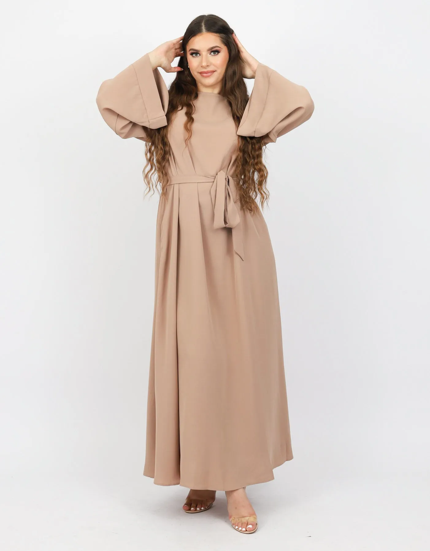 Open Sleeve Abaya - Shades of Nude