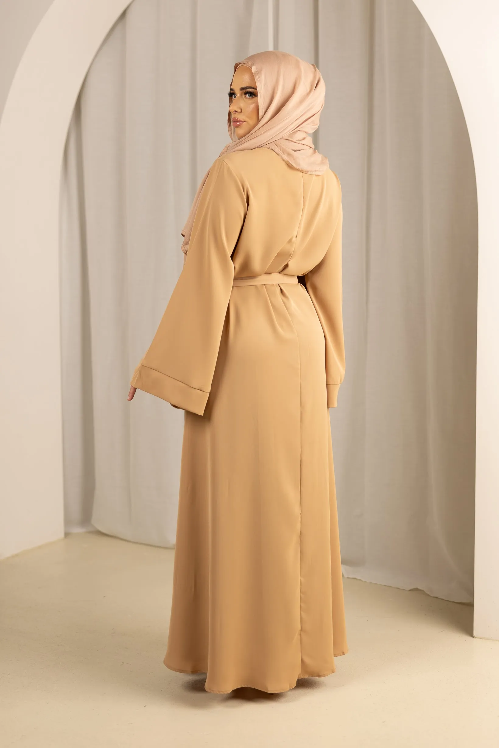 Open Sleeve Abaya - Shades of Nude