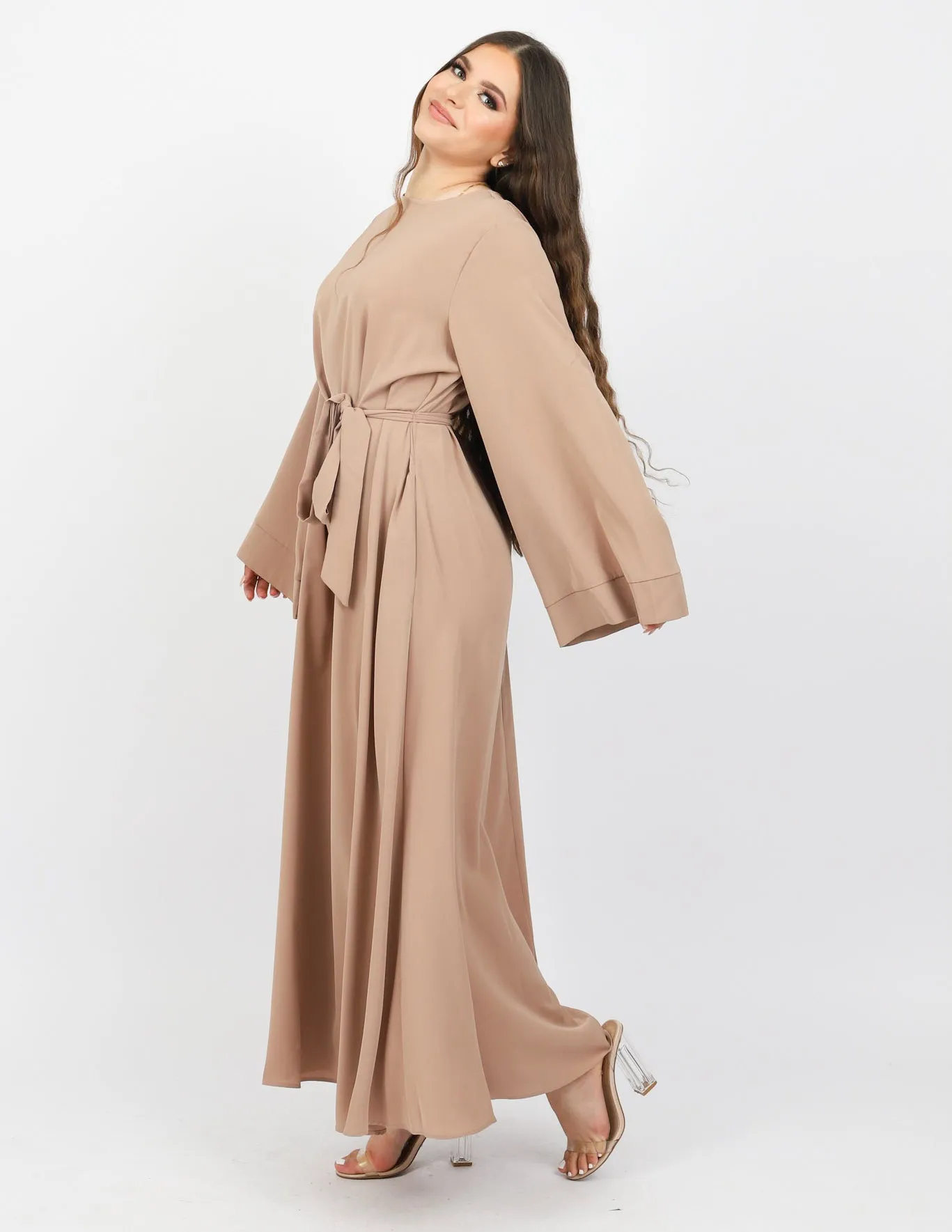 Open Sleeve Abaya - Shades of Nude