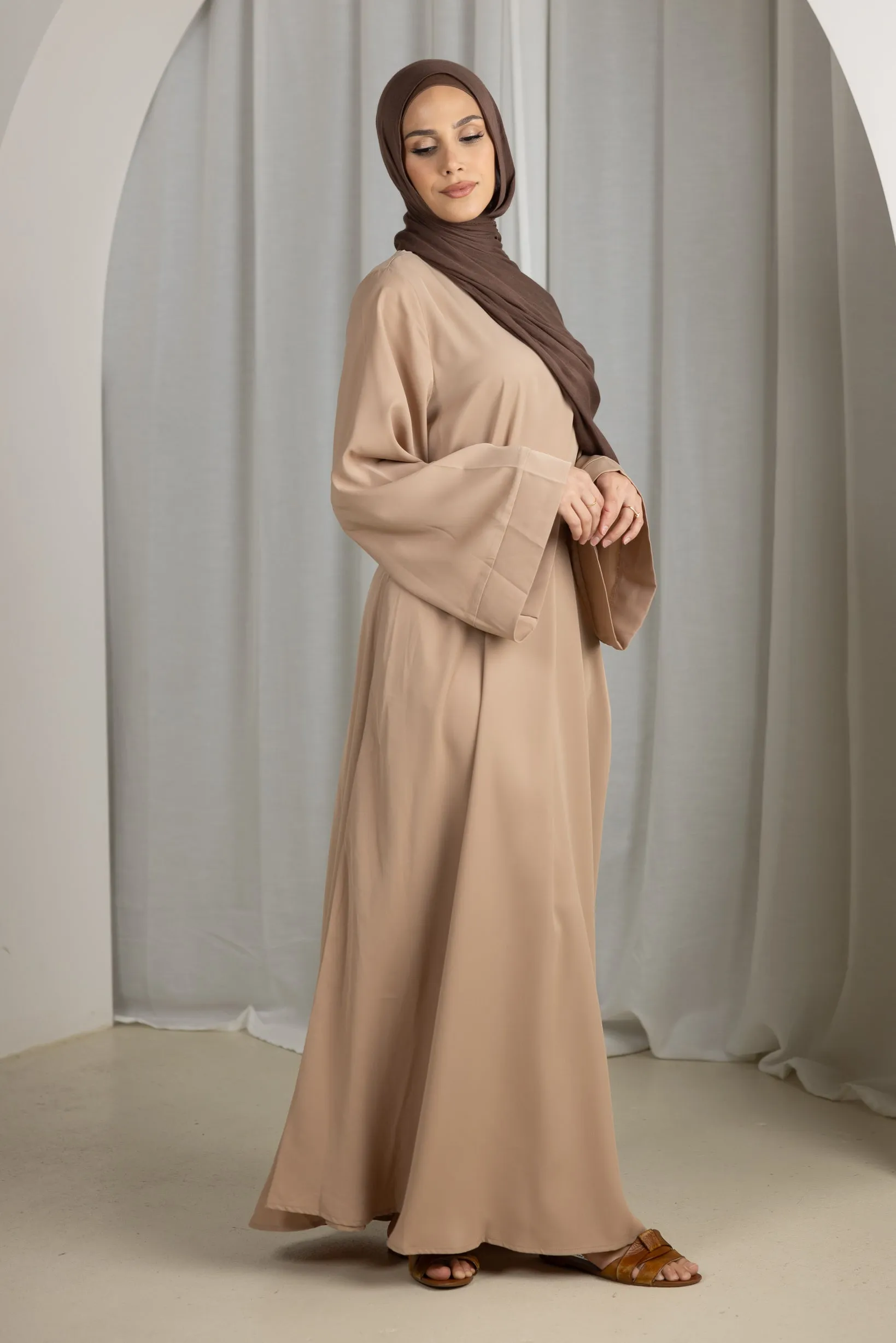 Open Sleeve Abaya - Shades of Nude