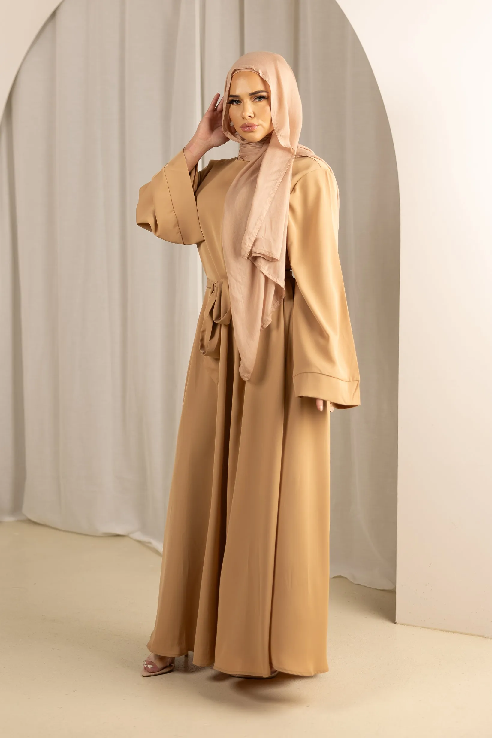 Open Sleeve Abaya - Shades of Nude