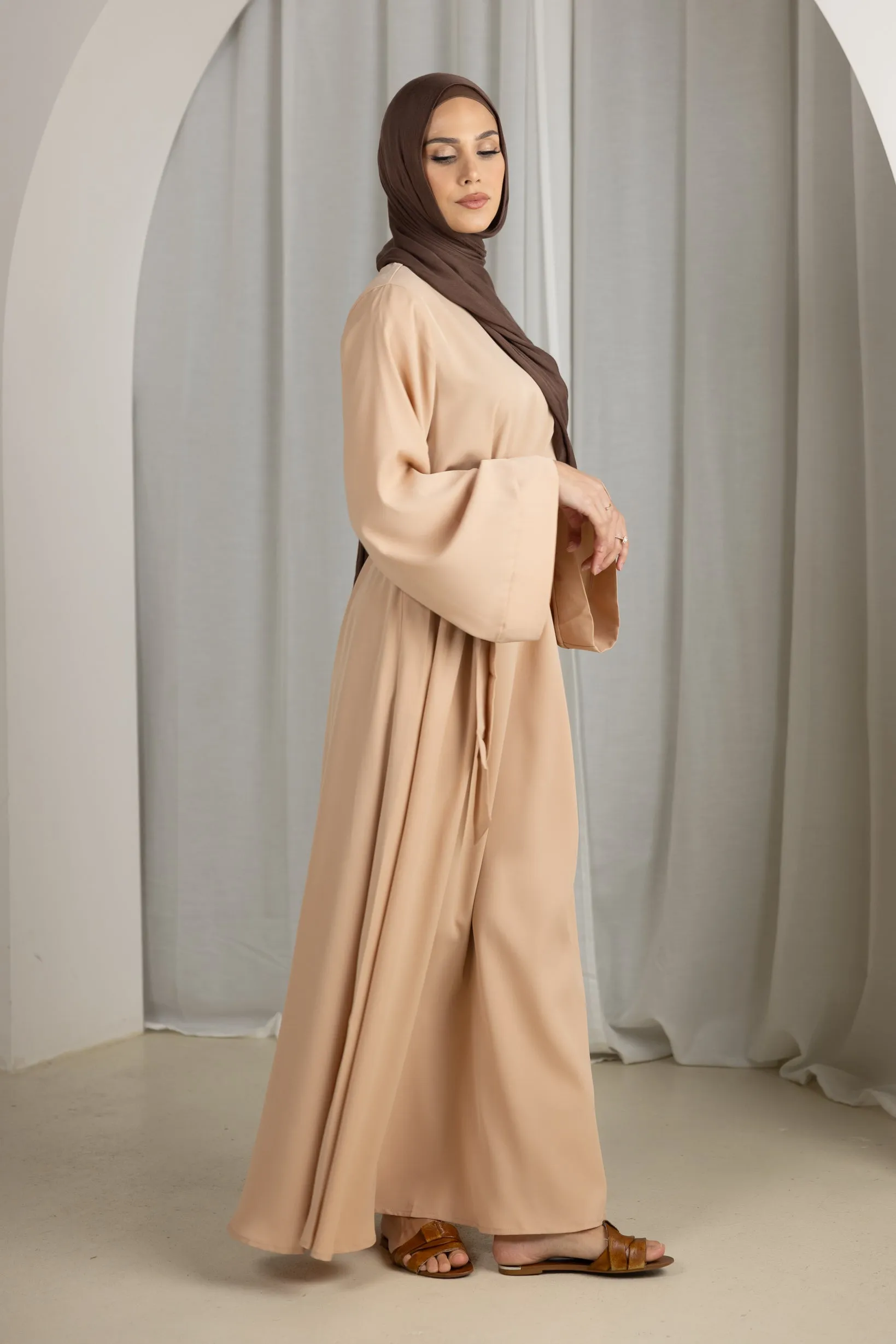 Open Sleeve Abaya - Shades of Nude