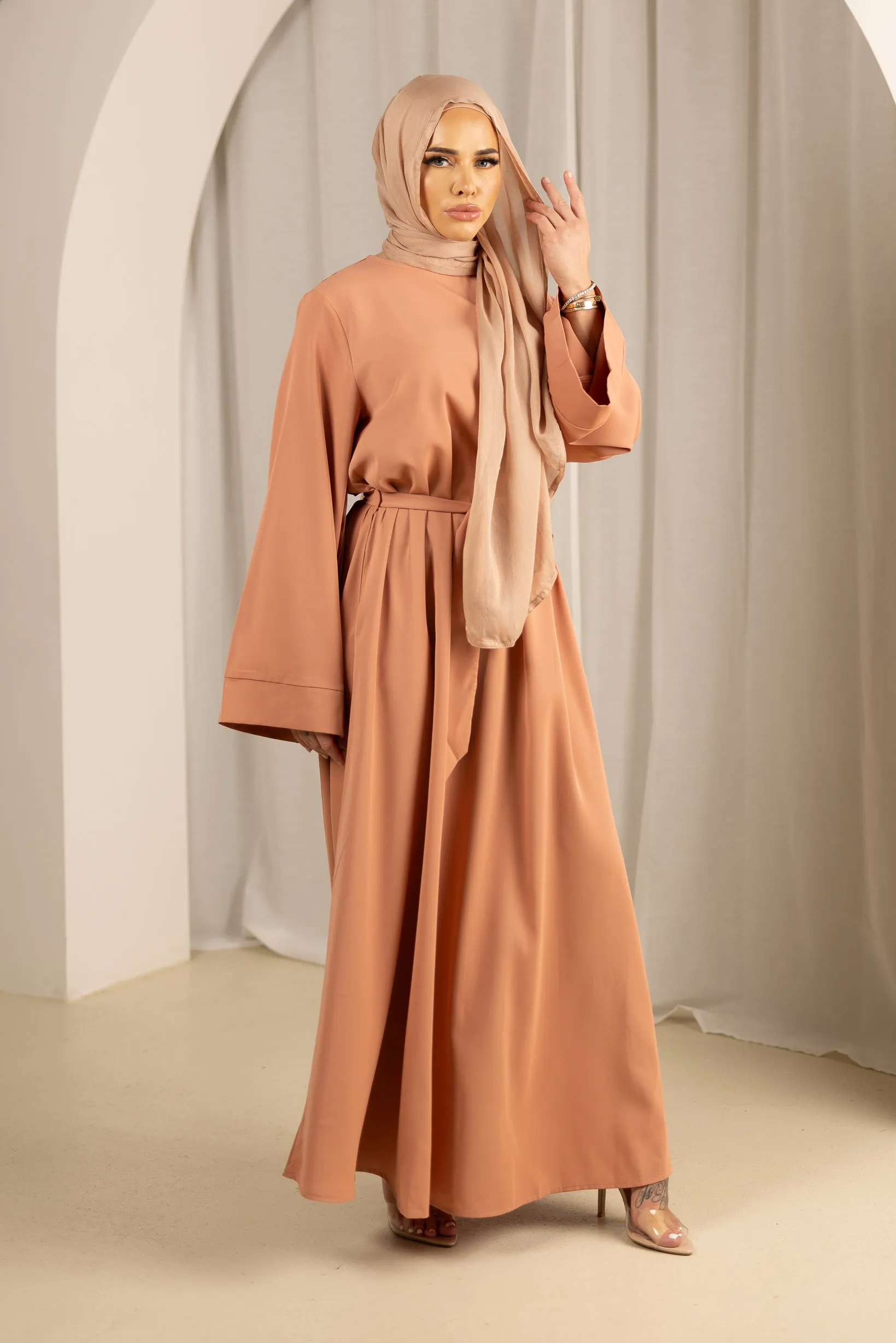 Open Sleeve Abaya - Shades of Pink