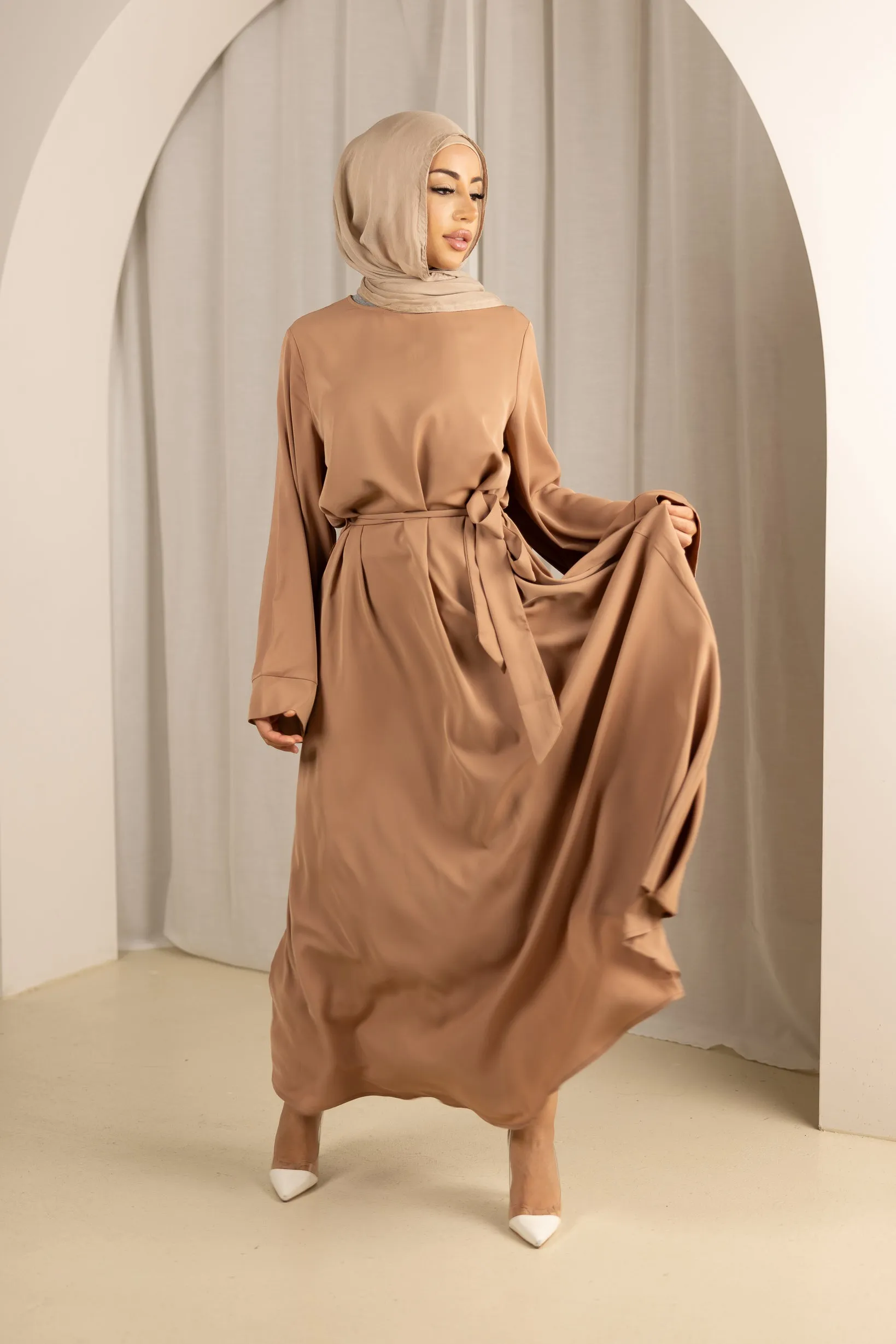 Open Sleeve Abaya - Shades of Pink