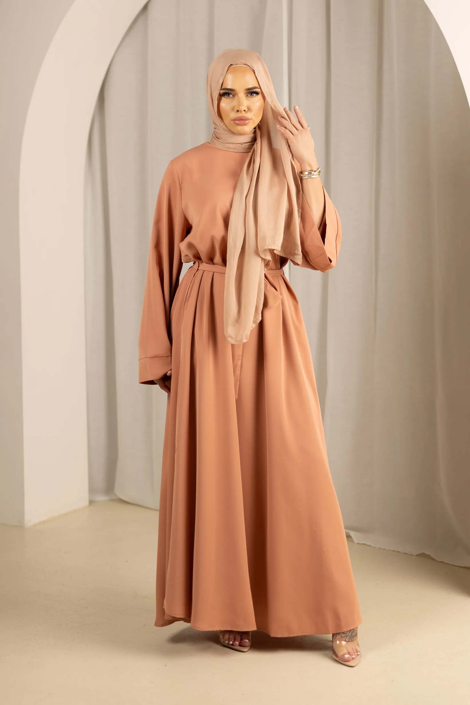 Open Sleeve Abaya - Shades of Pink