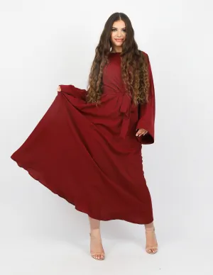 Open Sleeve Abaya - Shades of Red