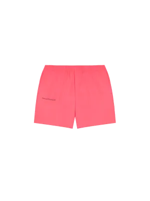 Organic Cotton Poplin Elasticated Shorts—lotus pink