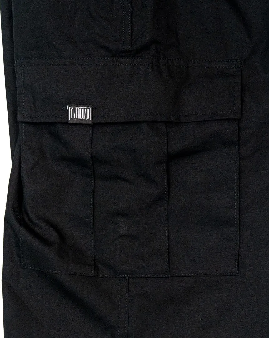 Overload Lightweight Cargo Shorts - Black