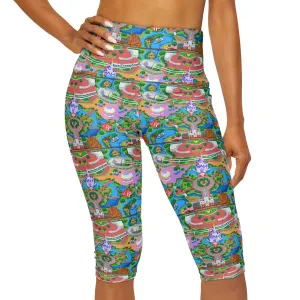 Park Map Athletic Capri Leggings