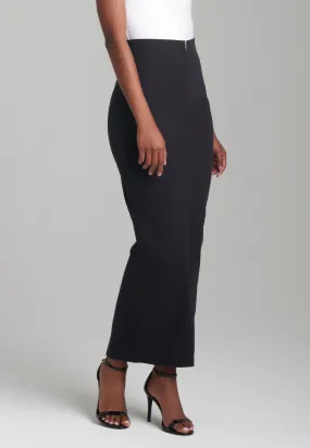 Penelope Italian Stretch Pencil Skirt in Black