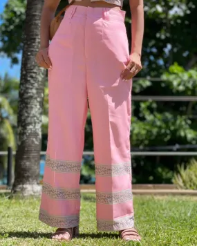 Pink Sky Straight Pants