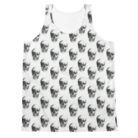 Polka Skulls by Robert Bowen Unisex Tank Top