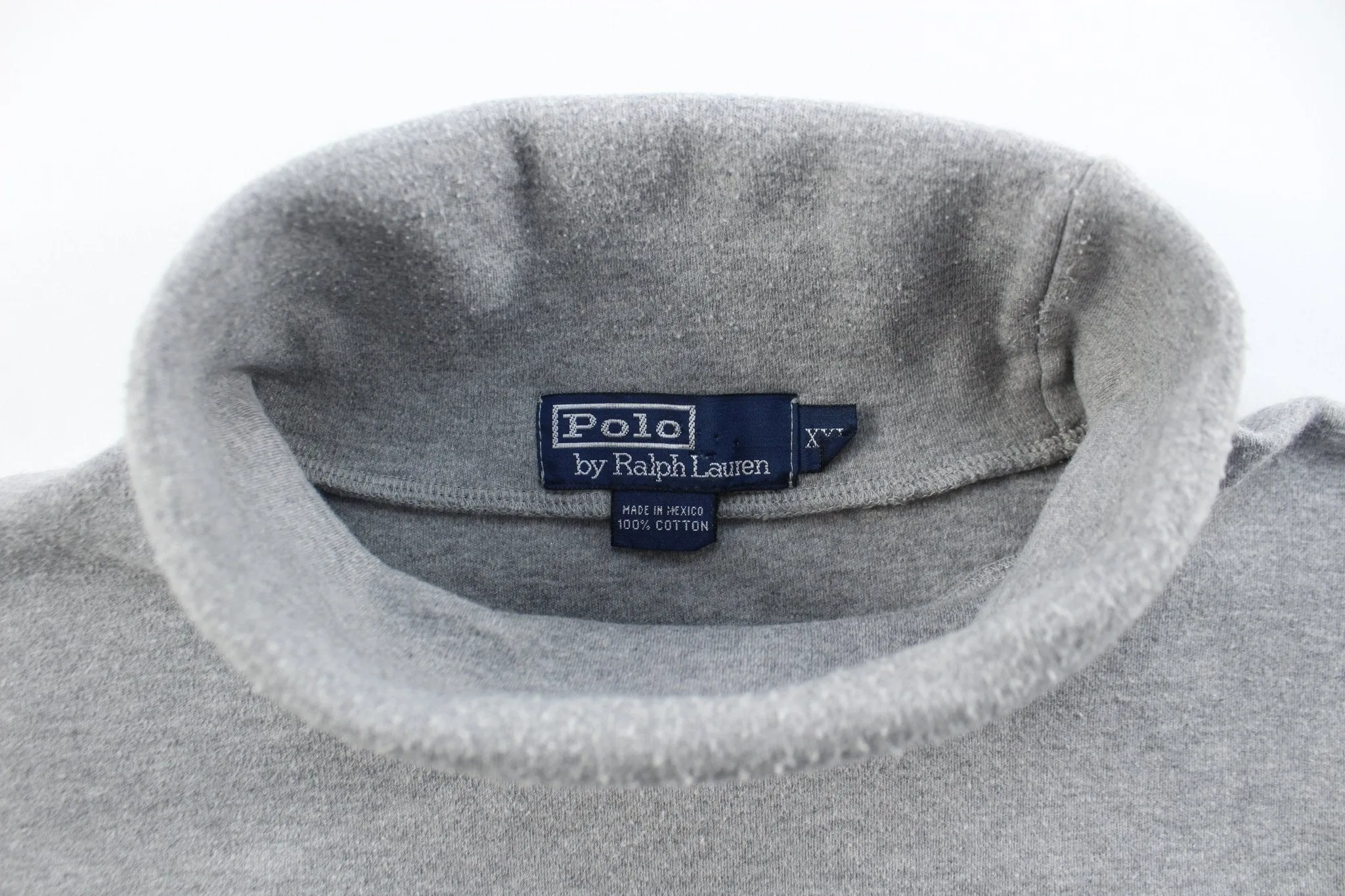 Polo by Ralph Lauren Embroidered Logo Grey Turtleneck LS T-Shirt