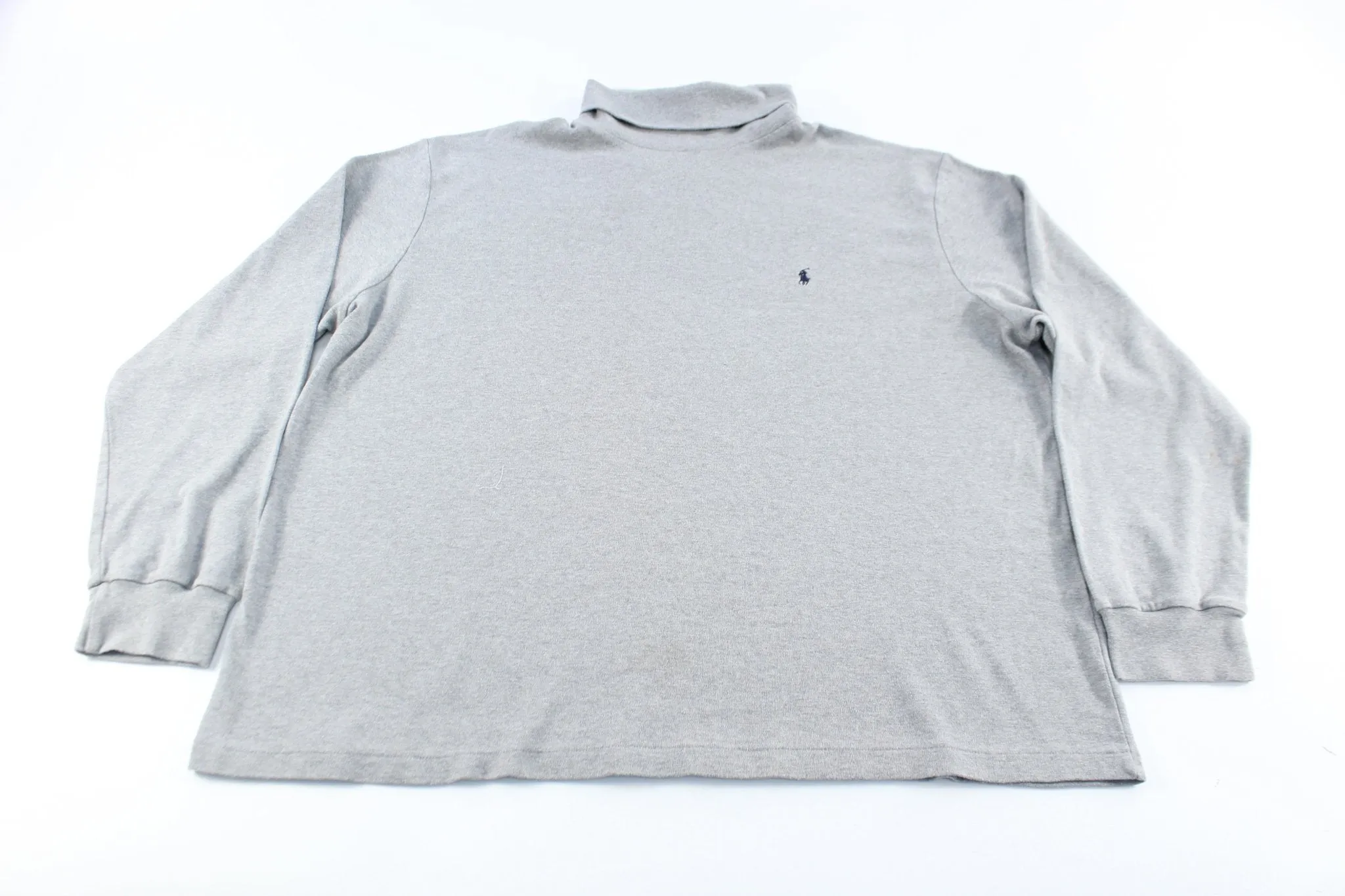 Polo by Ralph Lauren Embroidered Logo Grey Turtleneck LS T-Shirt