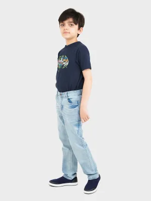 "TETHYS" Casual Regular Fit Denim Pants