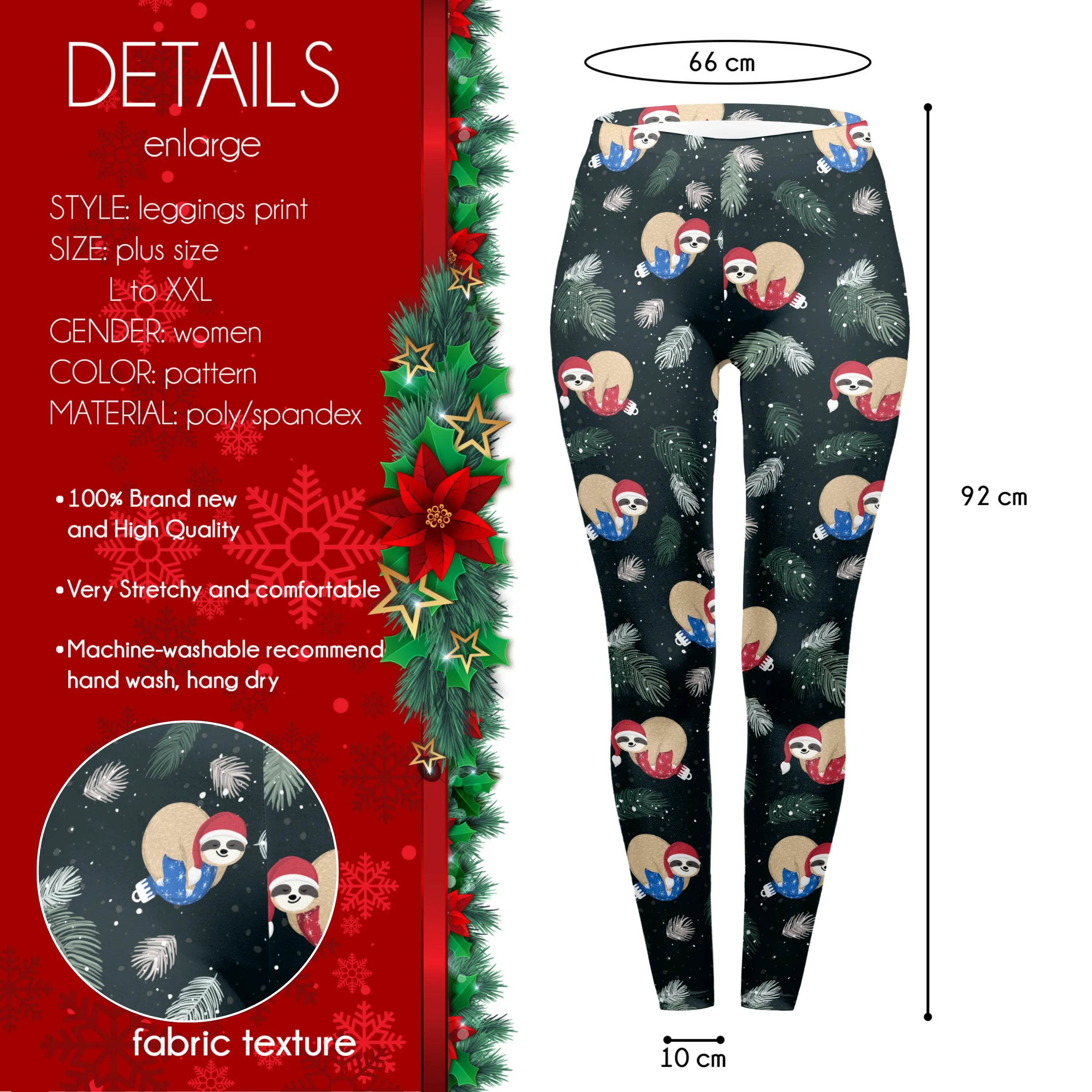 Regular Leggings (8-14 UK Size) - Slothmas