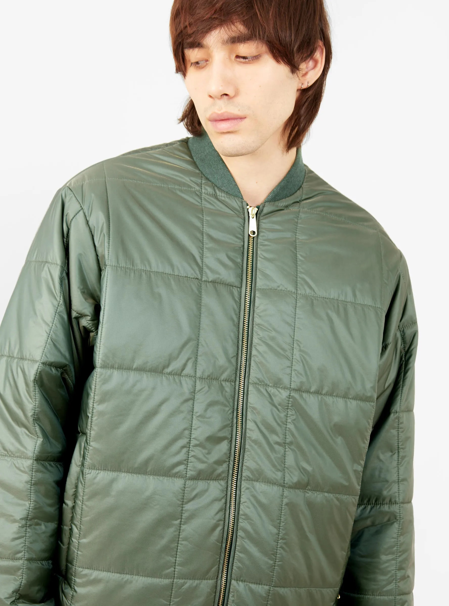 Reversible Ripstop Puffer Jacket Green