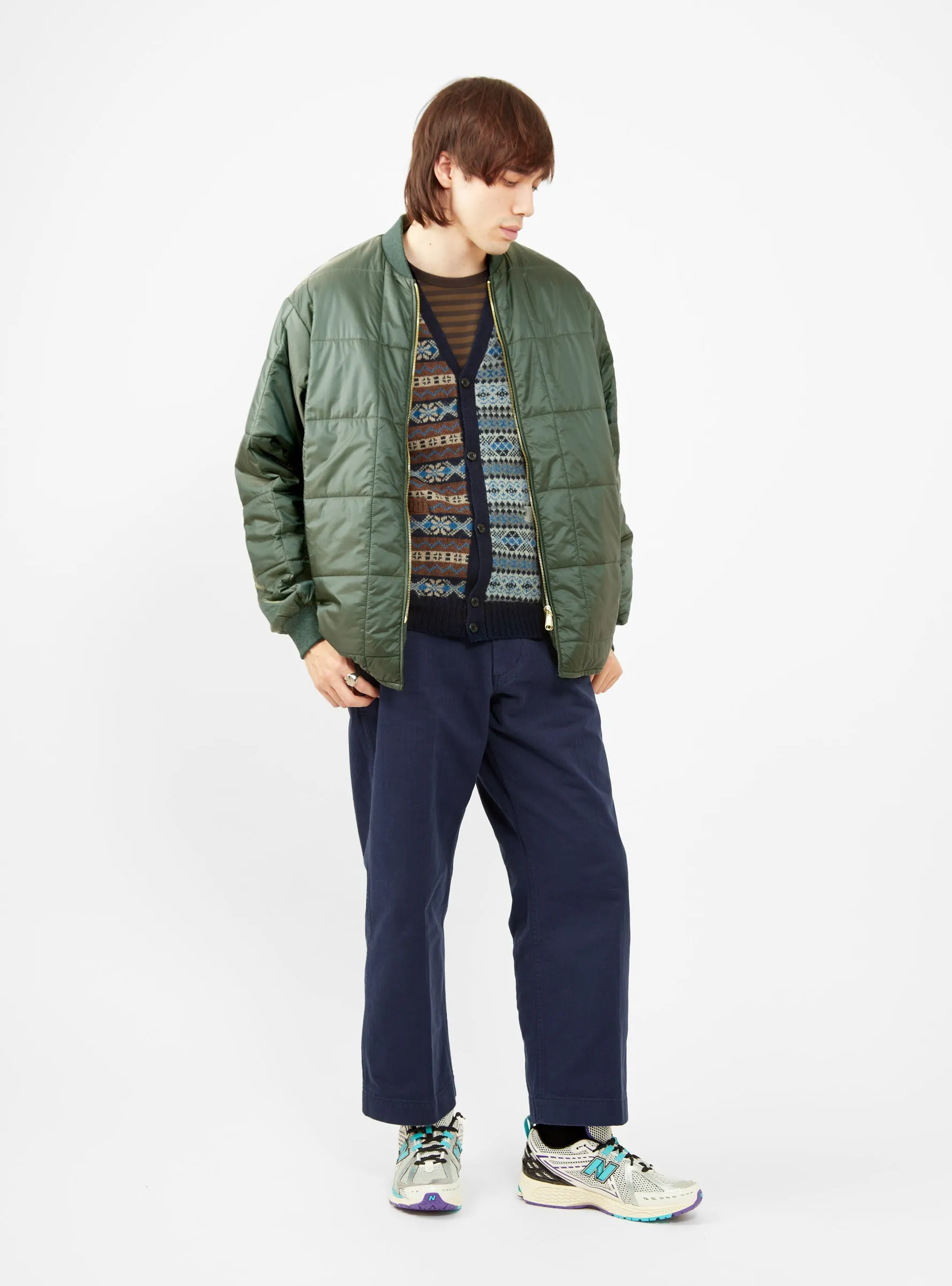 Reversible Ripstop Puffer Jacket Green