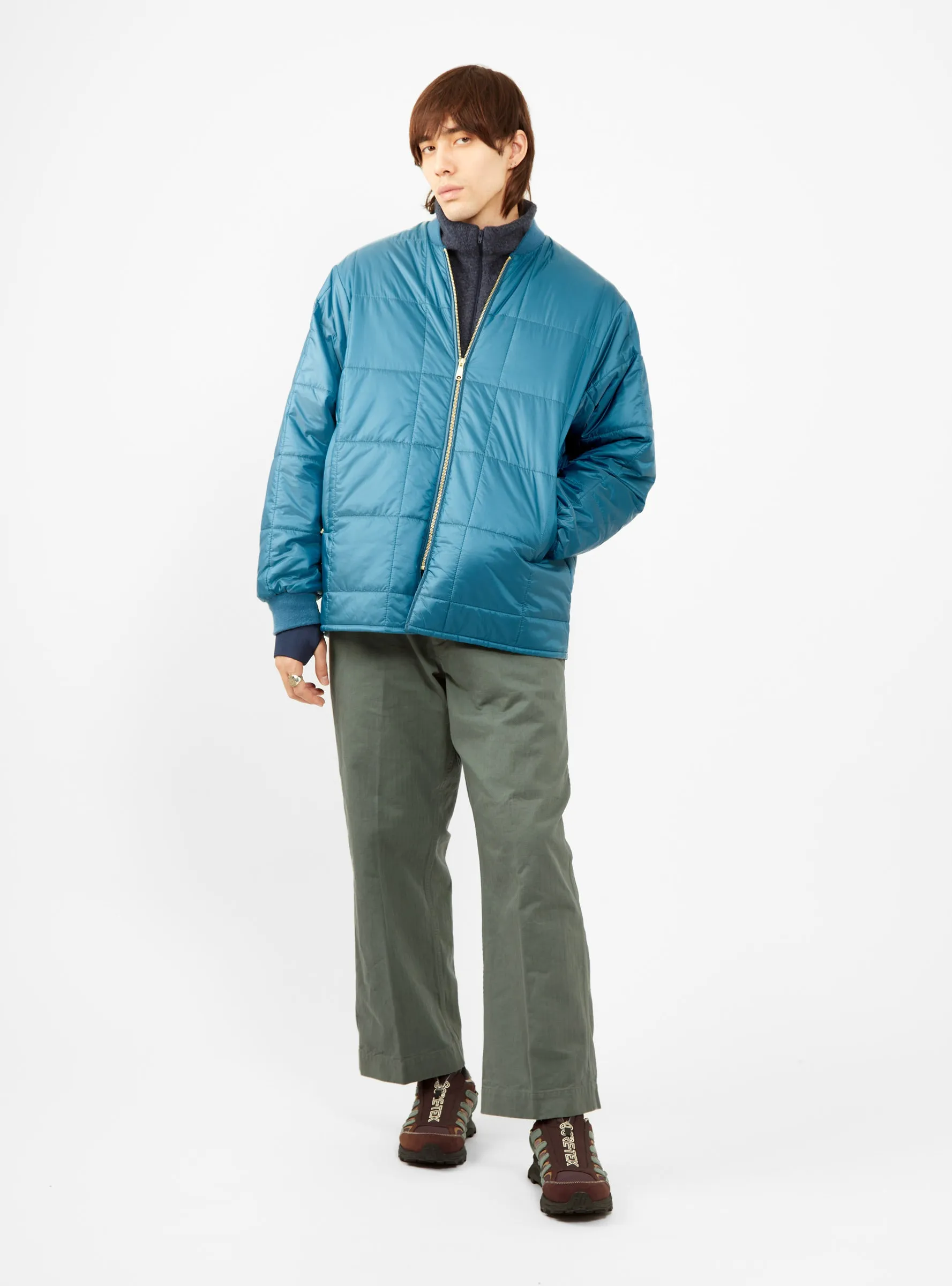 Reversible Ripstop Puffer Jacket Sax Blue