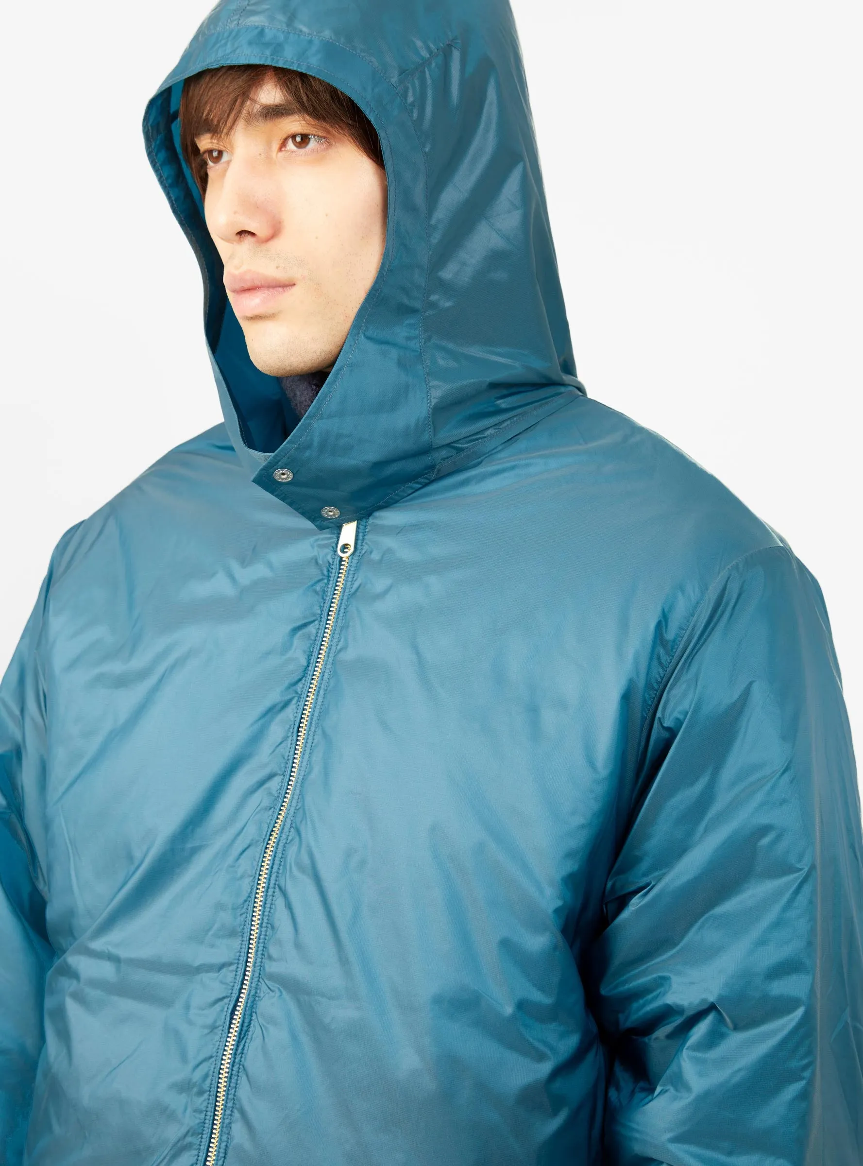 Reversible Ripstop Puffer Jacket Sax Blue