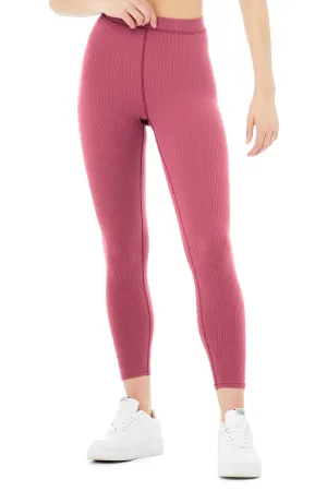 Ribbed High-Waist 7/8 Blissful Legging - Raspberry Sorbet