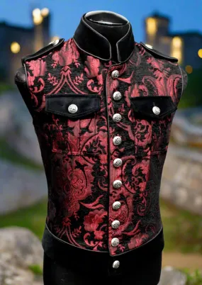 ROYAL MARINE VEST -Red/Black Tapestry