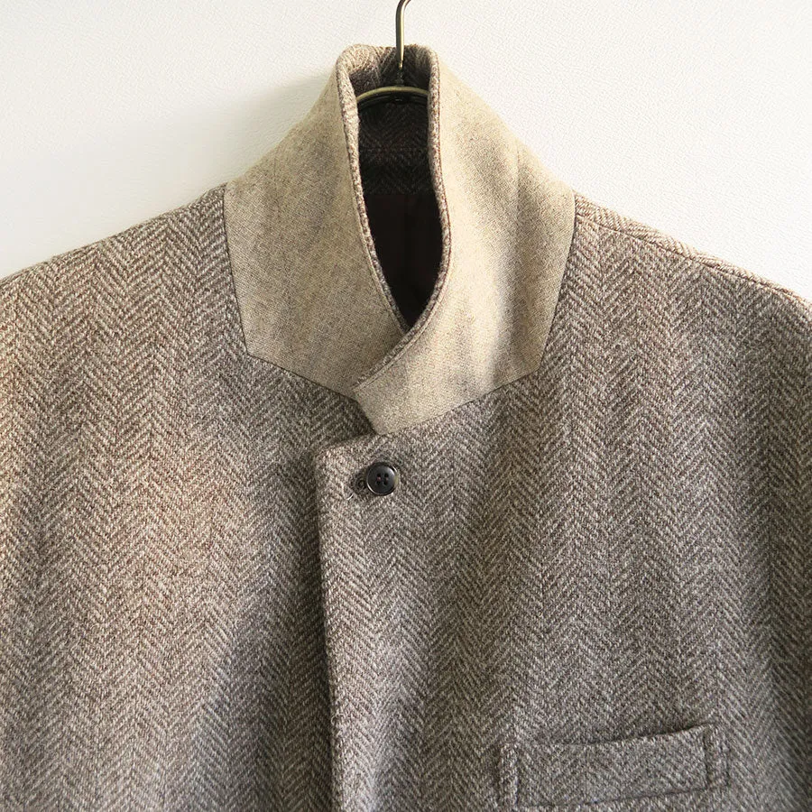 【RYU KAGA/リュウ カガ】<br>Herringbone cropped jacket <br>84RJ01D