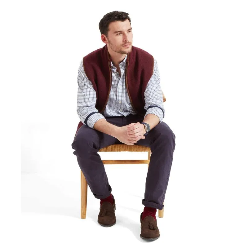 Schoffel Orkney Merino Mens Gilet - Damson