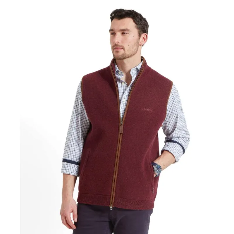 Schoffel Orkney Merino Mens Gilet - Damson