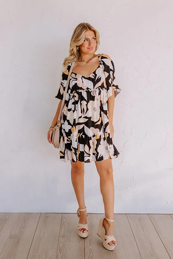 Seeking The Shore Shift Dress in Black