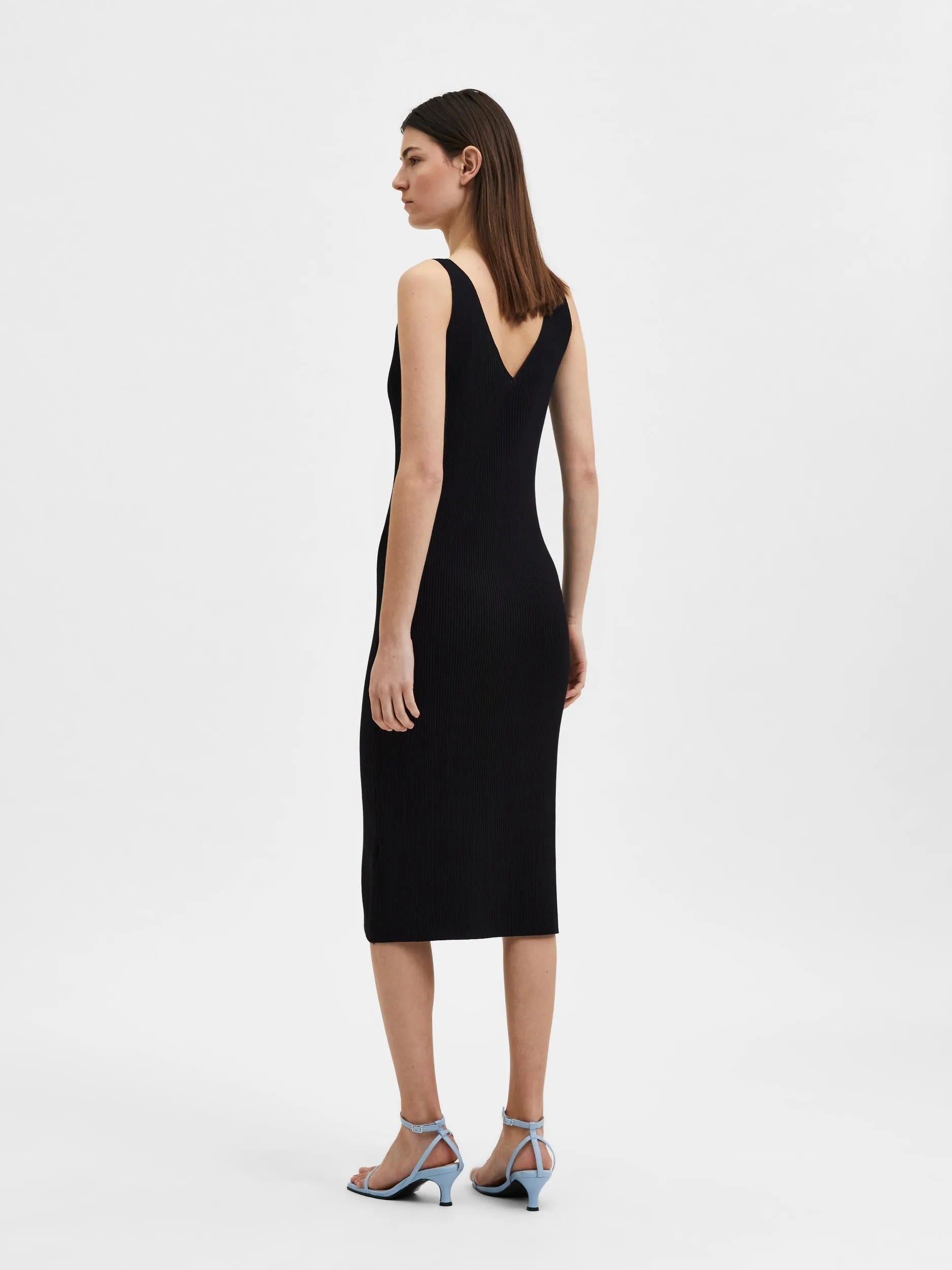 Selected Femme Trixie - Strik midi kjole