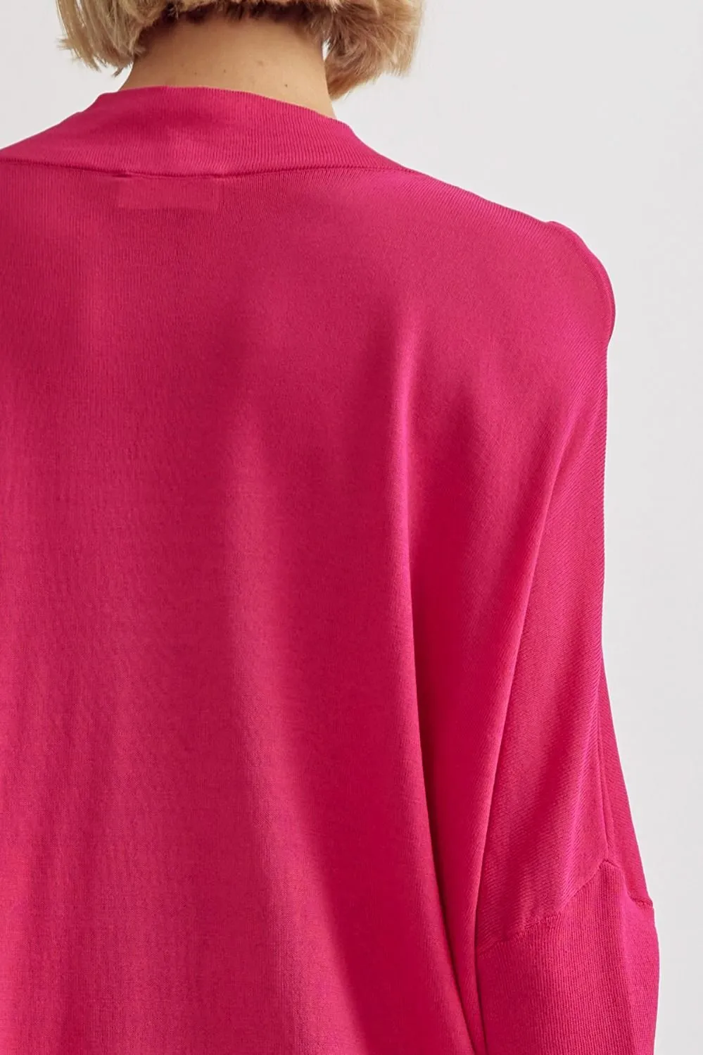 Shay V-Neck Knit Top - Hot Pink