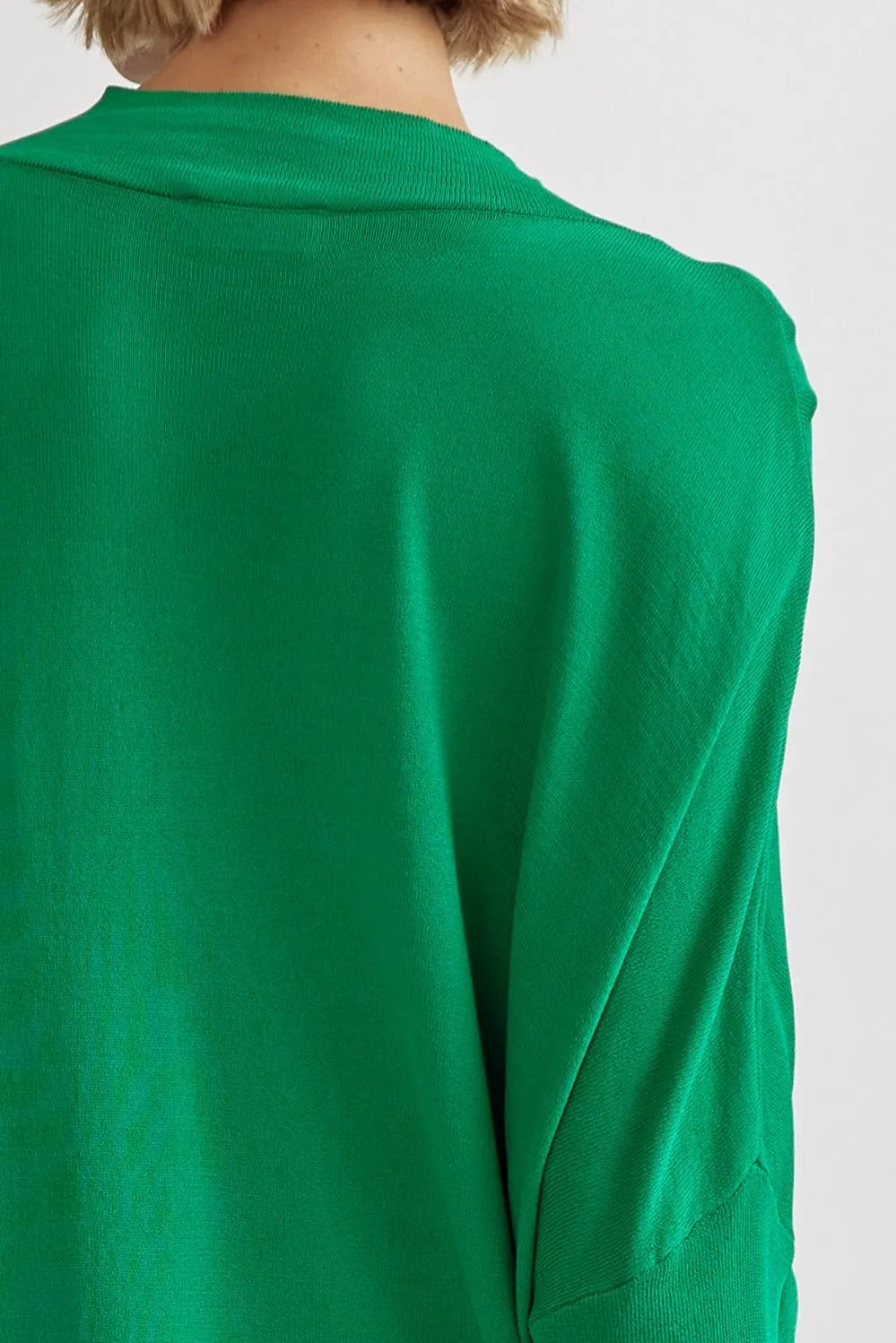 Shay V-Neck Knit Top - Kelly Green