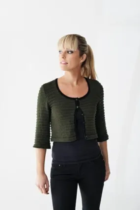 Simple Short Jacket with 3/4 Sleeves