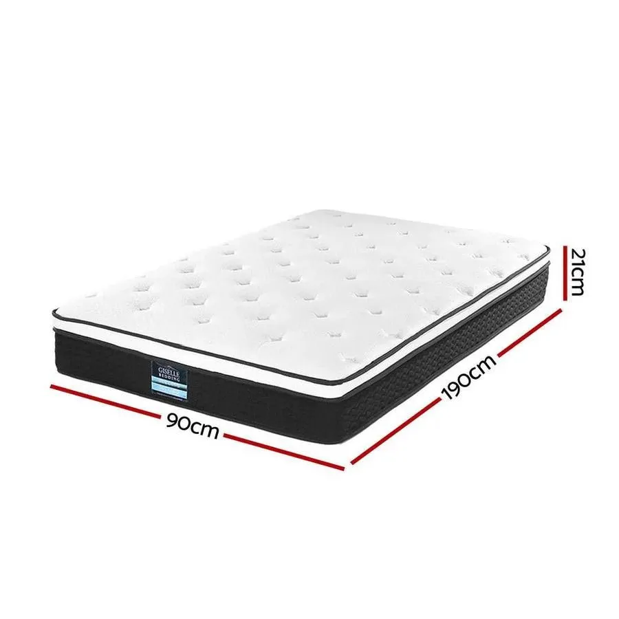 Single Package | Albany Boucle Bed Frame & Bonita Pillow Top Mattress (Medium Firm)