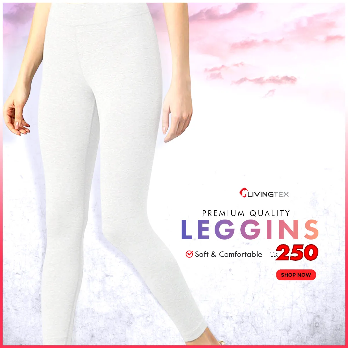 Single White Leggings for Women