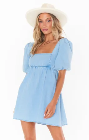 Smitten Babydoll Dress ~ Sky Blue