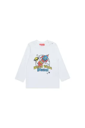 Space Mission Long-sleeved T-shirt (White) - K00577-KYAYS-K100