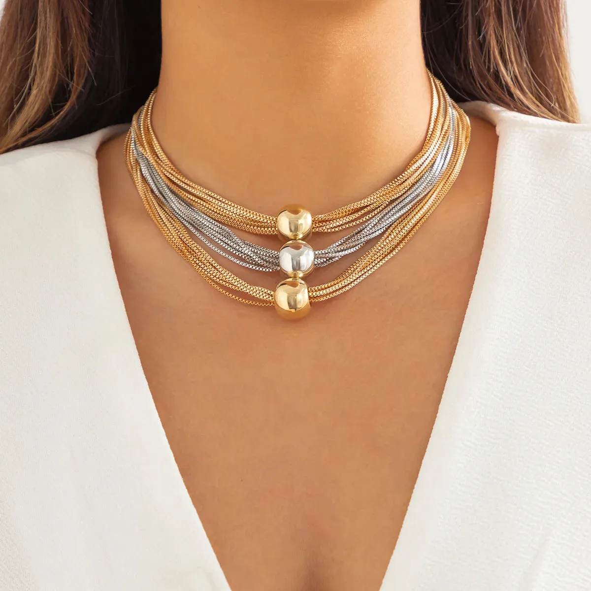 Statement Ball Choker Set