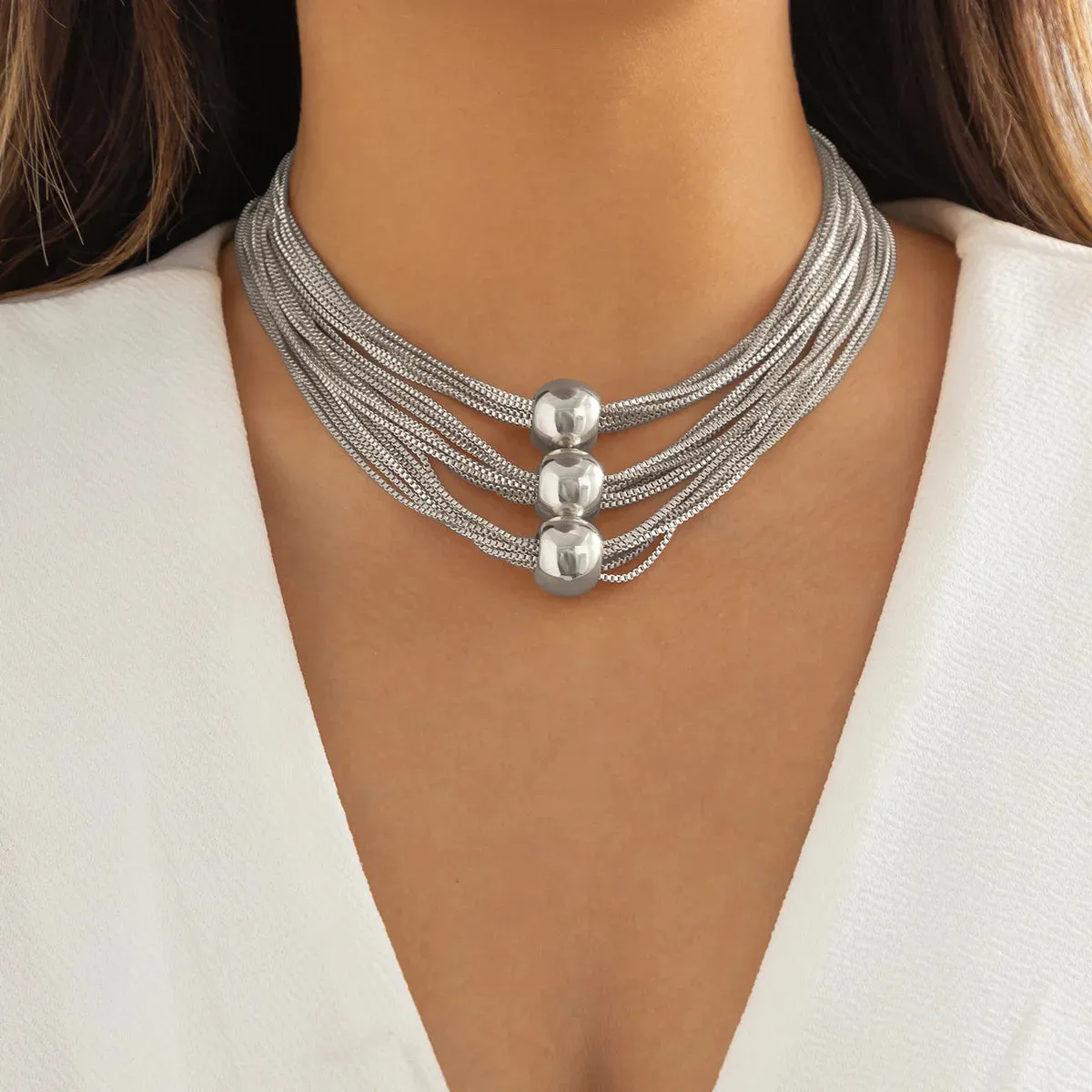 Statement Ball Choker Set