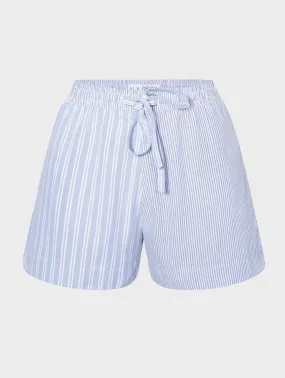 Stevie Short Stripe Cotton Light Blue