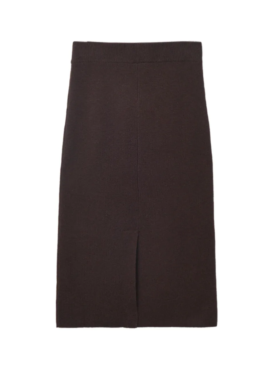 Straight Midi Skirt_Brown