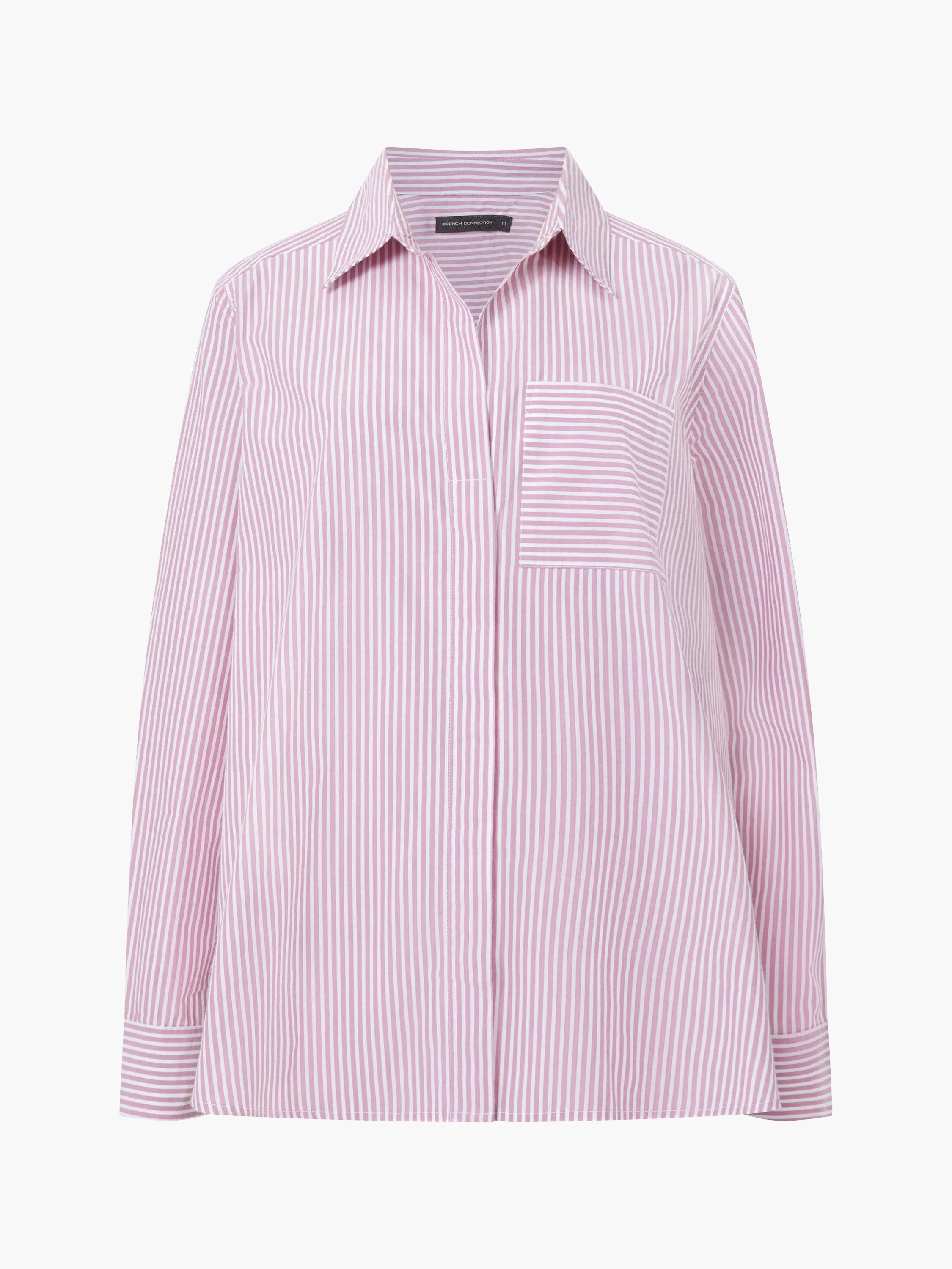 Stripe Buttoned Popover Shirt