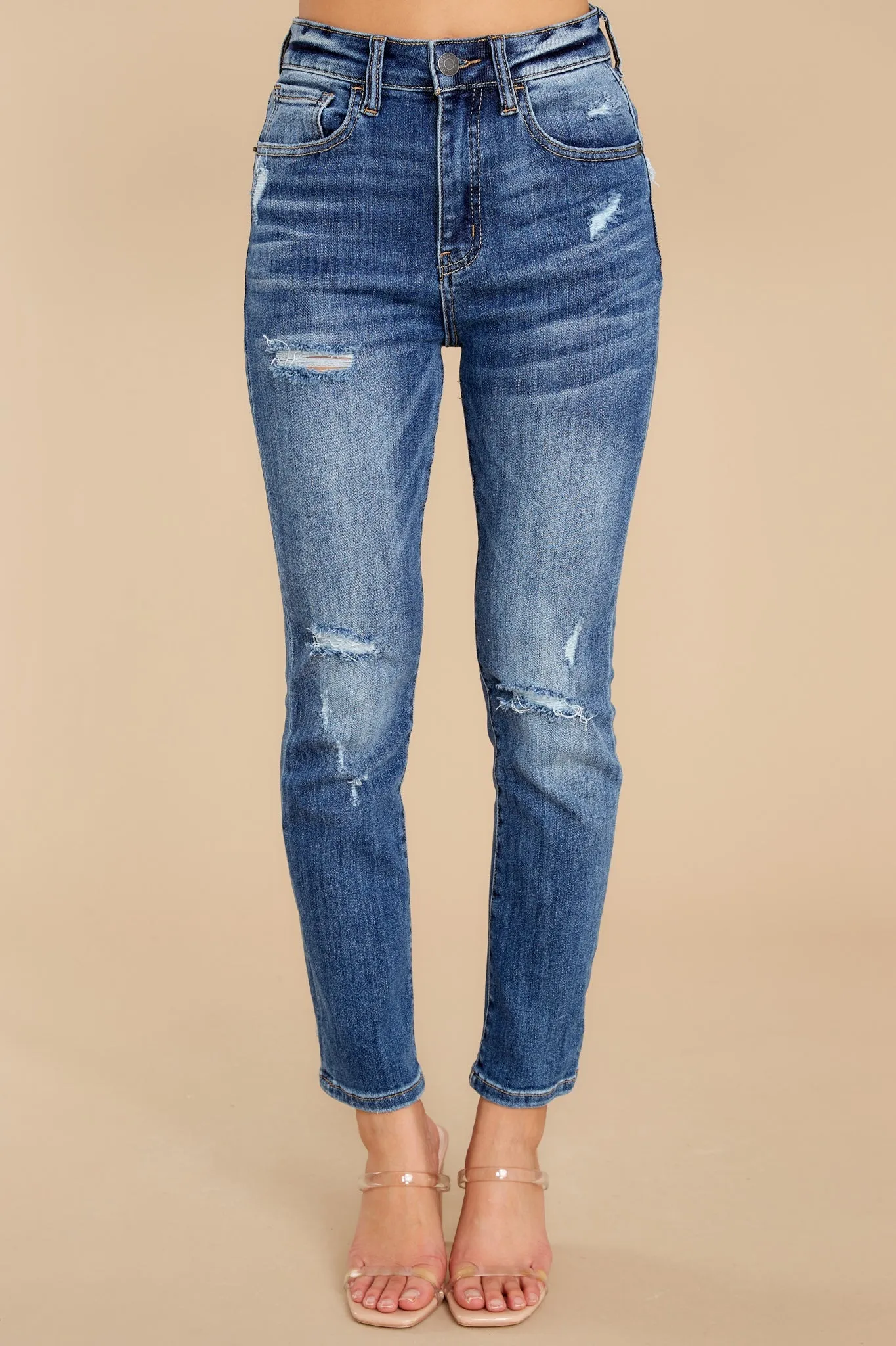 Strut Your Stuff Medium Wash Straight Jeans