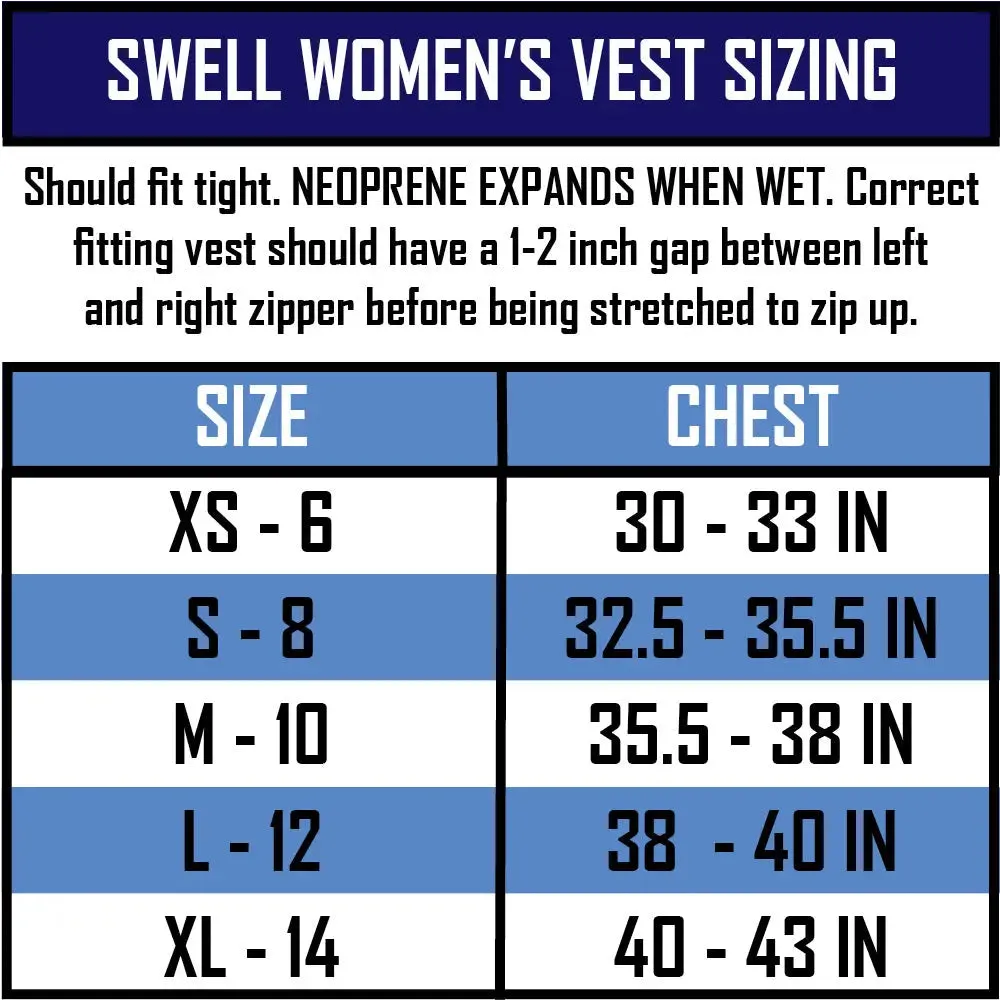 SWELL Wakesurf Vest - Women's Rust - Ultimate Comfort Neoprene Jacket